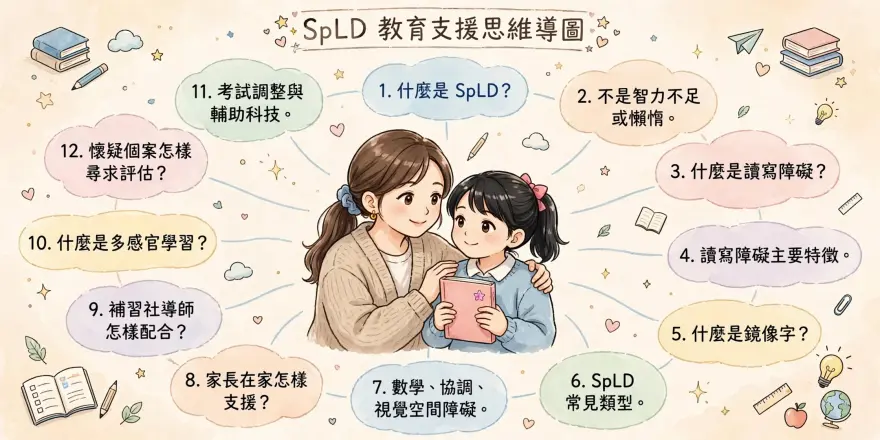 SEN特殊學習障礙SpLD FAQ：讀寫障礙、鏡像字、多感官學習與考試調整
