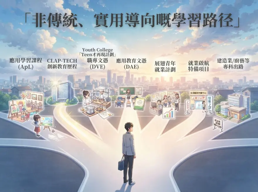 中三後非傳統實用導向學習路徑_應用學習職專文憑展翅計劃